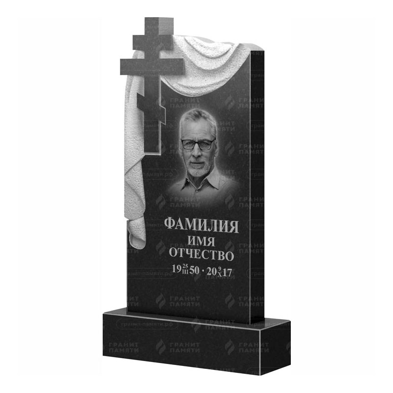 Памятники из гранита с крестом в&nbsp;Оренбурге | Гранитный памятник ФГ-085