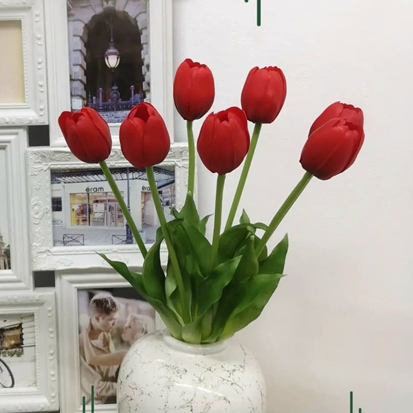 Искусственные цветы в Оренбурге | Цветы искусственные «Тюльпаны», красные, букет