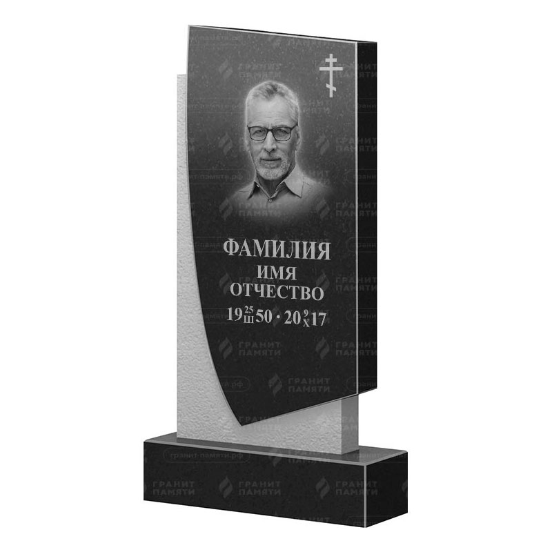 Памятники из гранита вертикальные в&nbsp;Оренбурге | Гранитный памятник ФГ-075