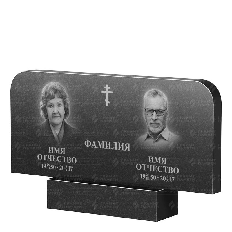 Памятники из гранита двойные в&nbsp;Оренбурге | Двойной гранитный памятник ФГ-254
