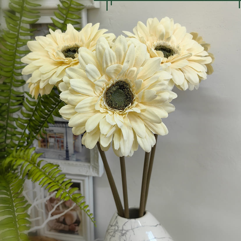 Искусственные цветы в Оренбурге | Цветок искусственный «Гербера», молочно-персиковая, одиночный