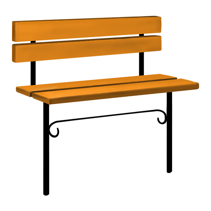 Металлические оградки, столы, скамейки в&nbsp;Оренбурге | Скамейка №4 со спинкой