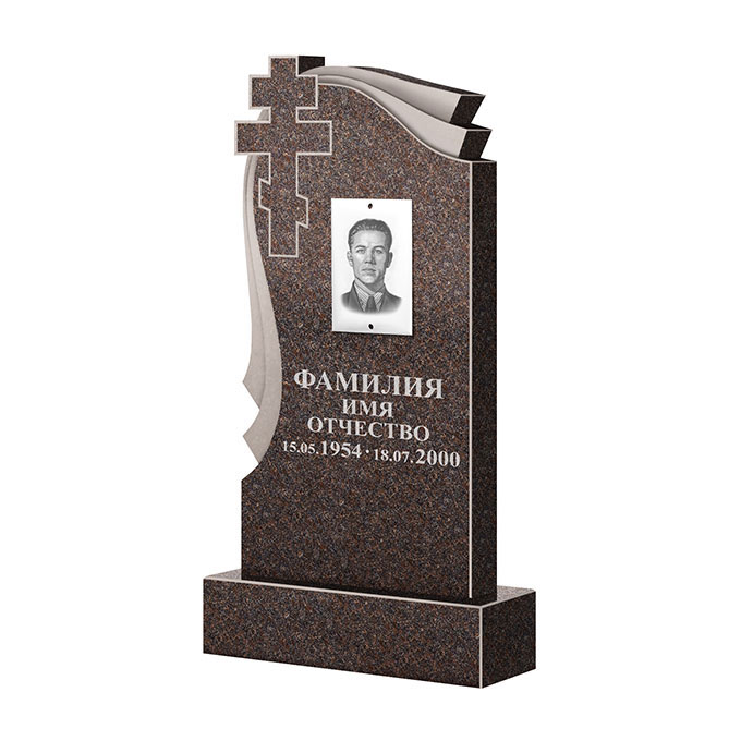 Гранитные памятники в&nbsp;Оренбурге | Памятник из гранита Карел Brown ФГЦ-081
