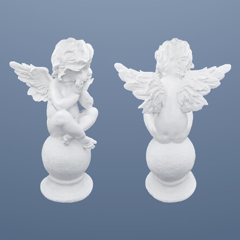 Скульптуры из искусственного мрамора в Оренбурге | Скульптура ангел на шаре №1