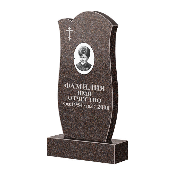 Памятники из цветного гранита в&nbsp;Оренбурге | Памятник из гранита Карел Brown ФГЦ-039