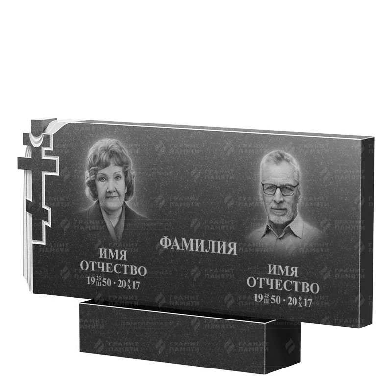 Памятники из гранита двойные в&nbsp;Оренбурге | Двойной гранитный памятник ФГ-139