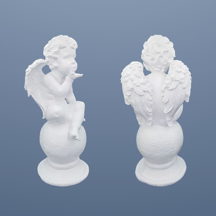 Скульптуры из искусственного мрамора в Оренбурге | Скульптура ангел на шаре №2