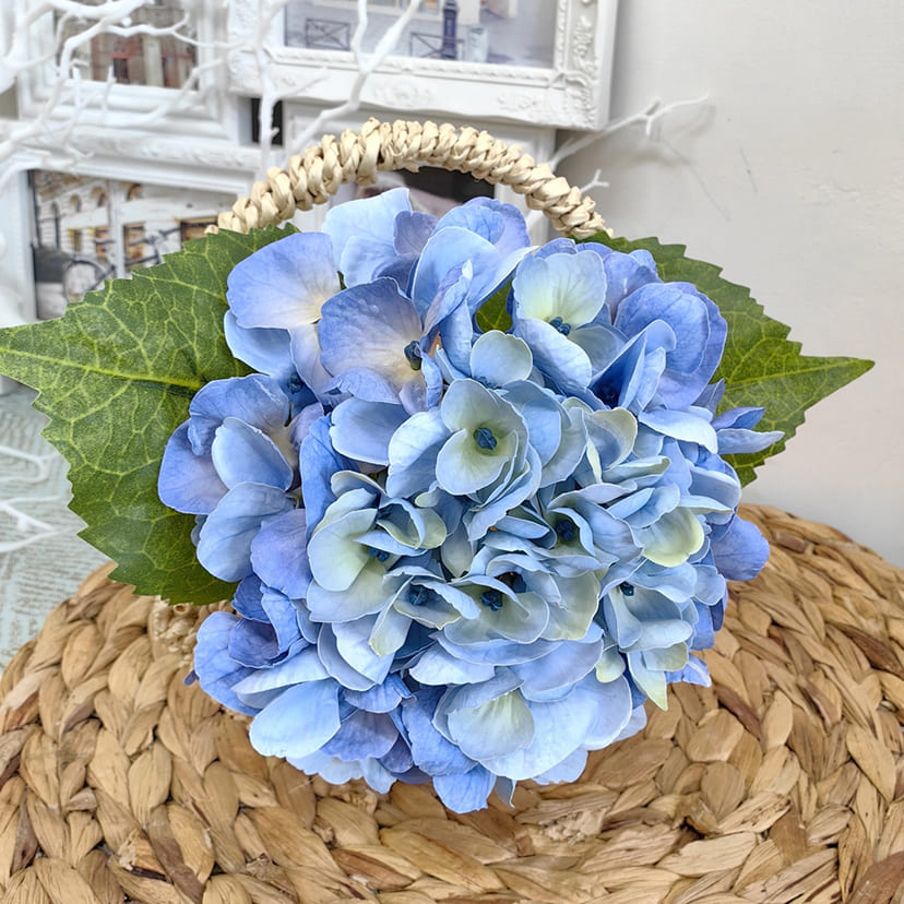 Искусственные цветы в Оренбурге | Цветок искусственный «Гортензия», голубая, одиночный