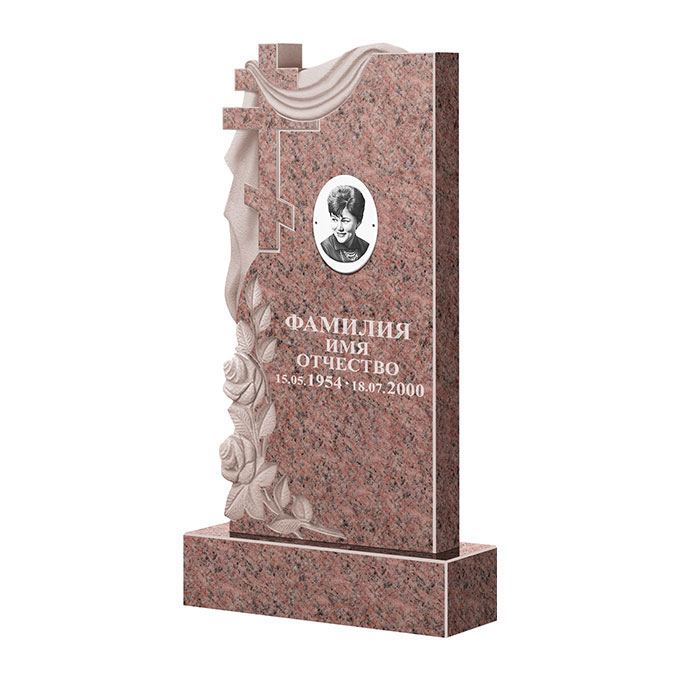 Гранитные памятники в&nbsp;Оренбурге | Памятник из гранита Розалия Pink ФГЦ-189