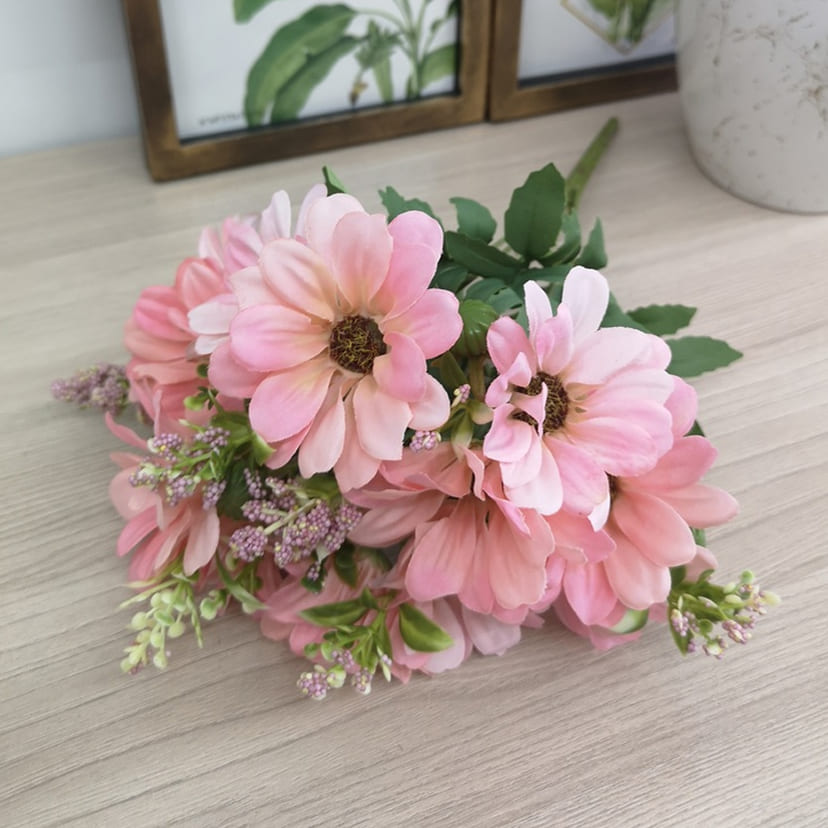 Искусственные цветы в Оренбурге | Цветы искусственные «Ромашки с бутонами», розовые, букет