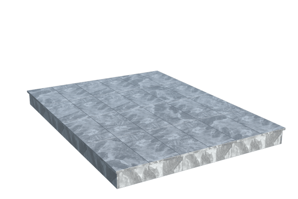 Площадки на могилу в&nbsp;Оренбурге | Площадка с вертикальной (15 см) мраморной облицовкой