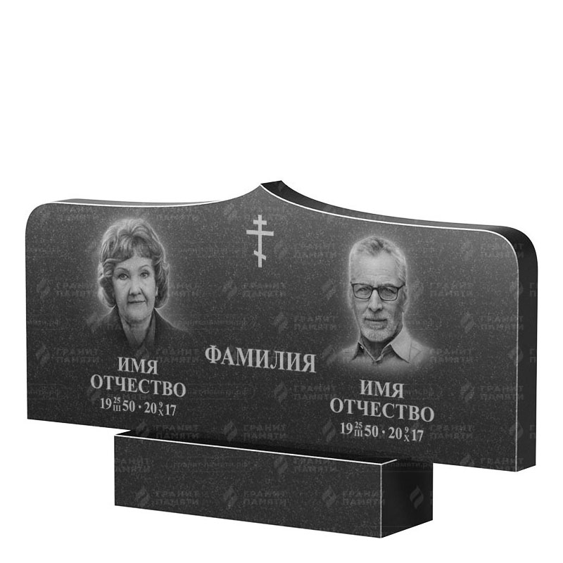 Гранитные памятники в&nbsp;Оренбурге | Двойной гранитный памятник ФГ-260