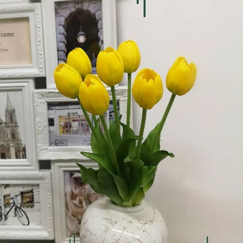 Искусственные цветы в Оренбурге | Цветы искусственные «Тюльпаны», желтые, букет