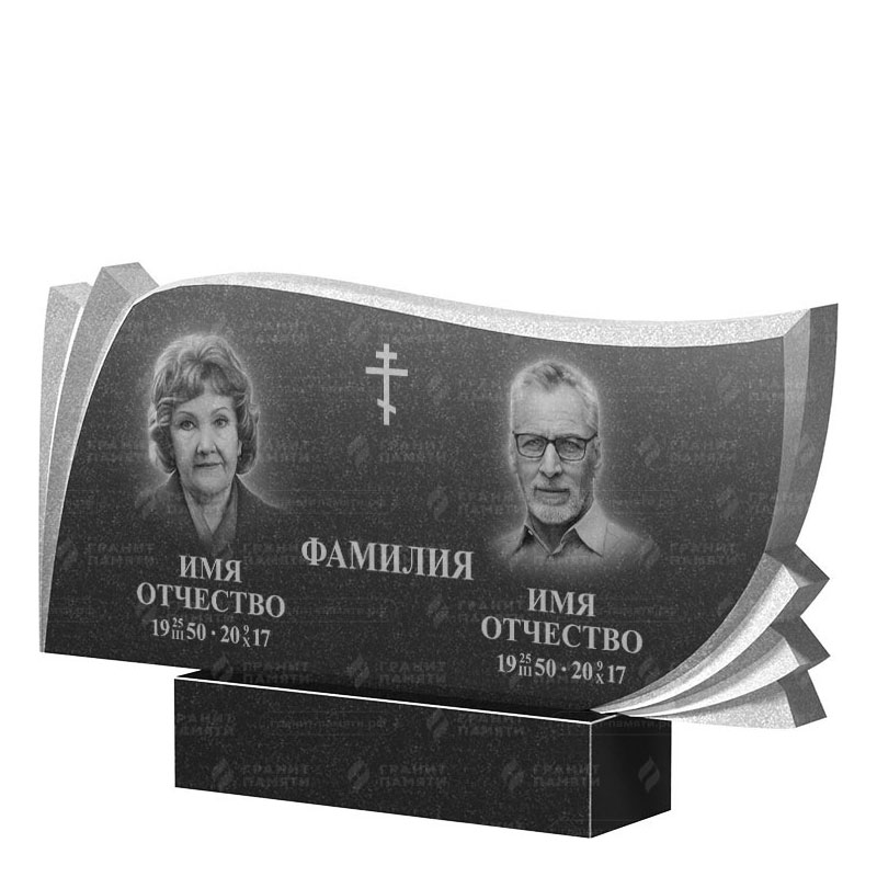 Гранитные памятники в&nbsp;Оренбурге | Двойной гранитный памятник ФГ-265