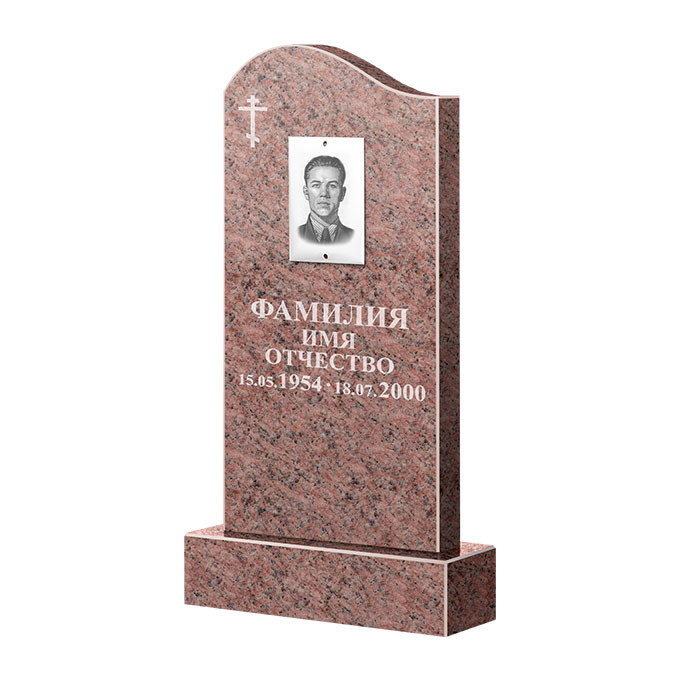 Памятники из цветного гранита в&nbsp;Оренбурге | Памятник из гранита Розалия Pink ФГЦ-030