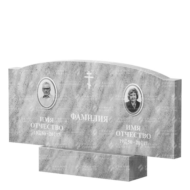 Памятники из мрамора в&nbsp;Оренбурге | Двойной мраморный памятник ФМ-257