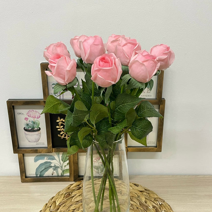 Искусственные цветы в Оренбурге | Цветок искусственный «Роза», нежно-розовая, одиночный