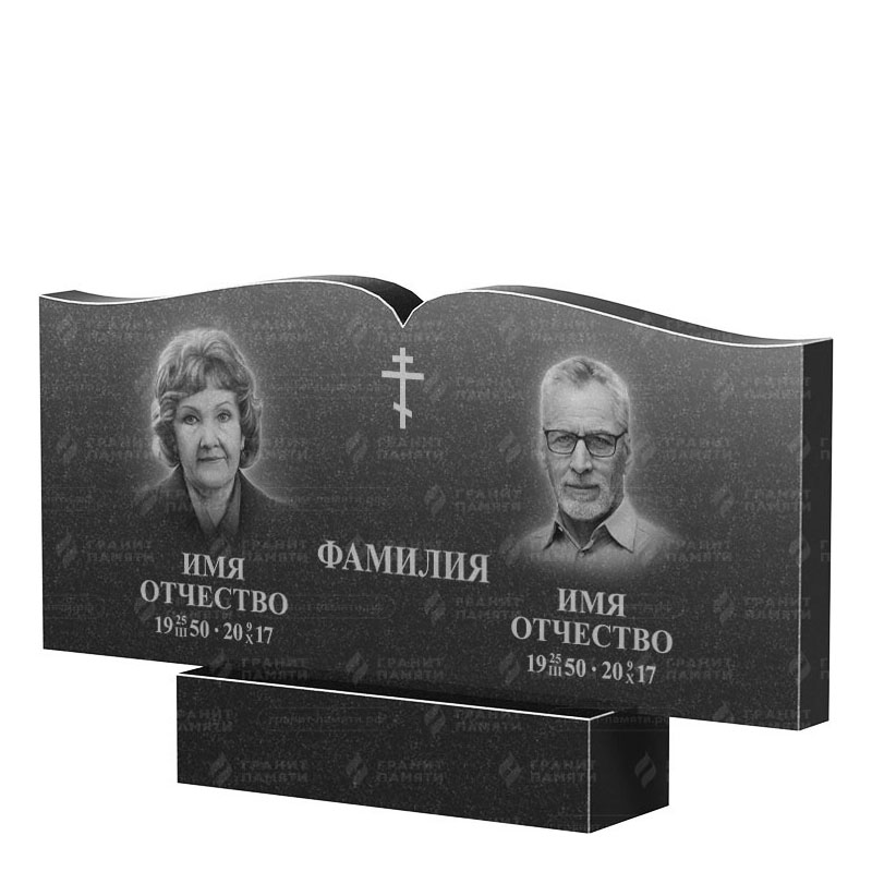 Гранитные памятники в&nbsp;Оренбурге | Двойной гранитный памятник ФГ-259