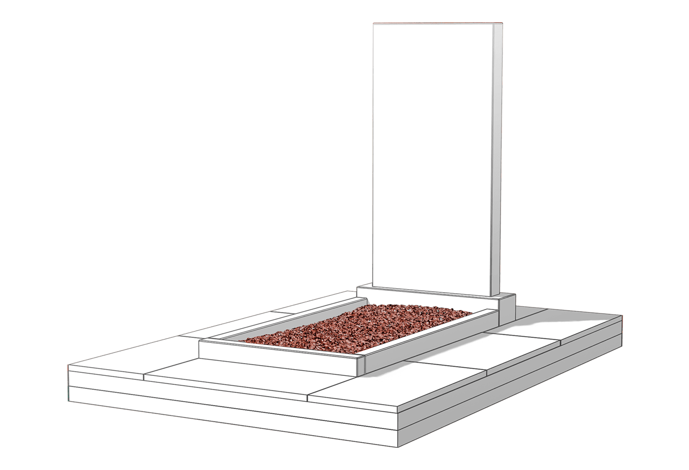 Засыпка цветника камушками в Оренбурге