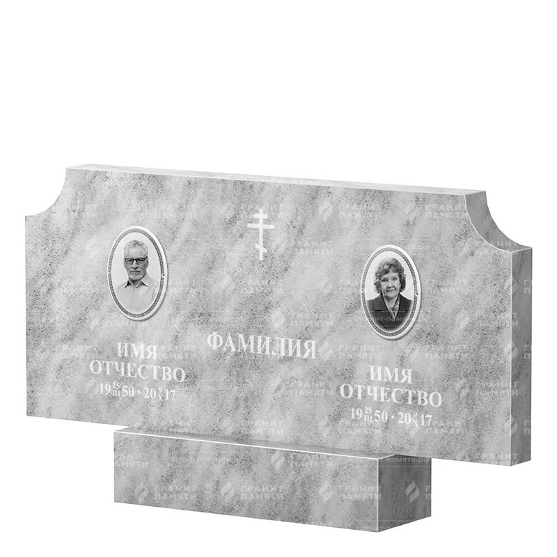 Памятники из мрамора в&nbsp;Оренбурге | Двойной мраморный памятник ФМ-253
