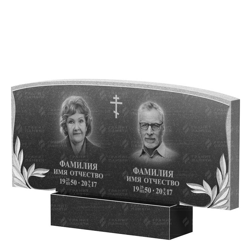 Памятники из гранита двойные в&nbsp;Оренбурге | Двойной гранитный памятник ФГ-135