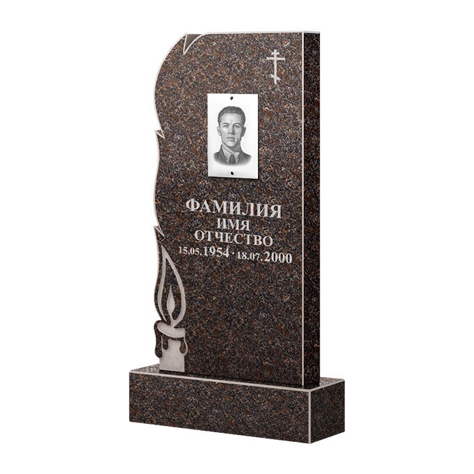 Памятники из цветного гранита в&nbsp;Оренбурге | Памятник из гранита Карел Brown ФГЦ-106