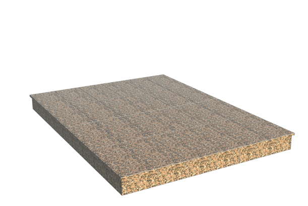 Площадки на могилу в&nbsp;Оренбурге | Площадка с вертикальной (15 см) облицовкой Южно-султаевским гранитом