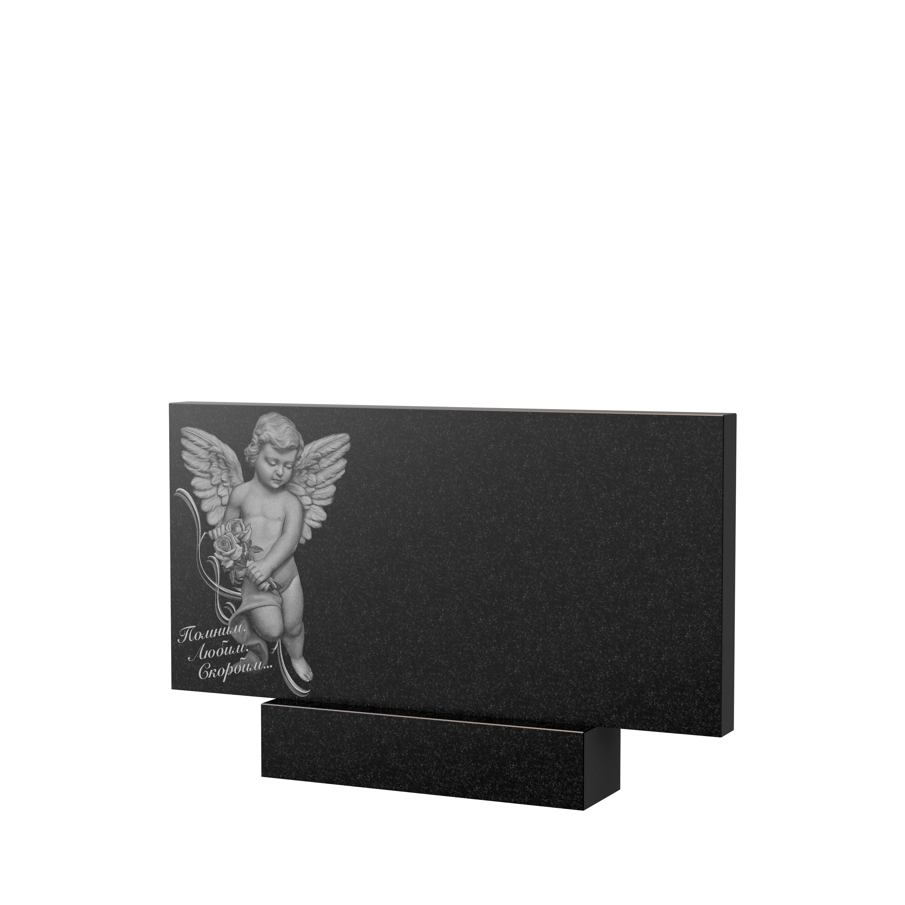 Художественное оформление памятника в&nbsp;Оренбурге | Художественное оформление на гранитную стелу, рисунок ГХО-008