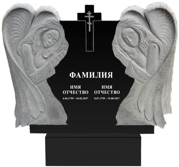 Памятники с ангелом на могилу в&nbsp;Оренбурге | Гранитный памятник Ангел №1