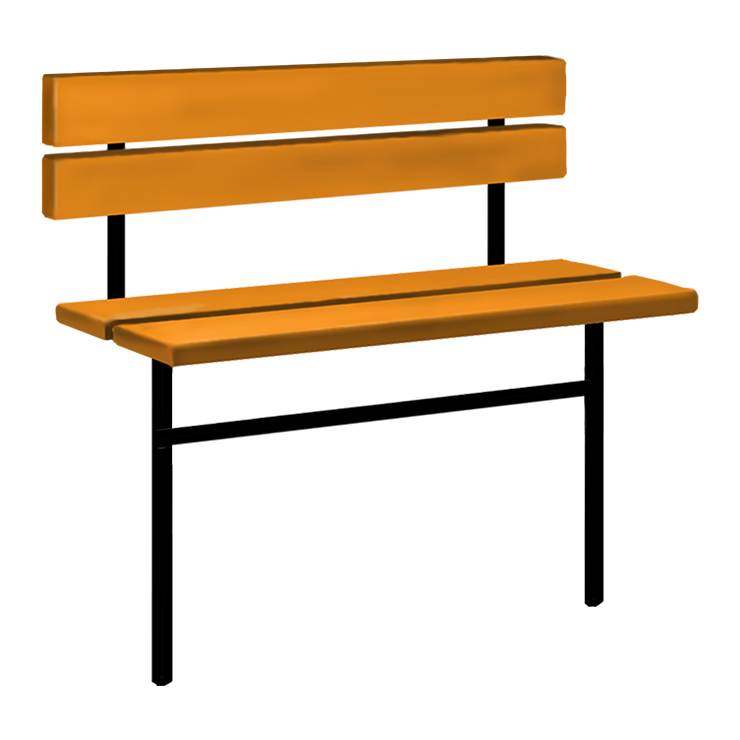 Металлические оградки, столы, скамейки в&nbsp;Оренбурге | Скамейка №3 со спинкой