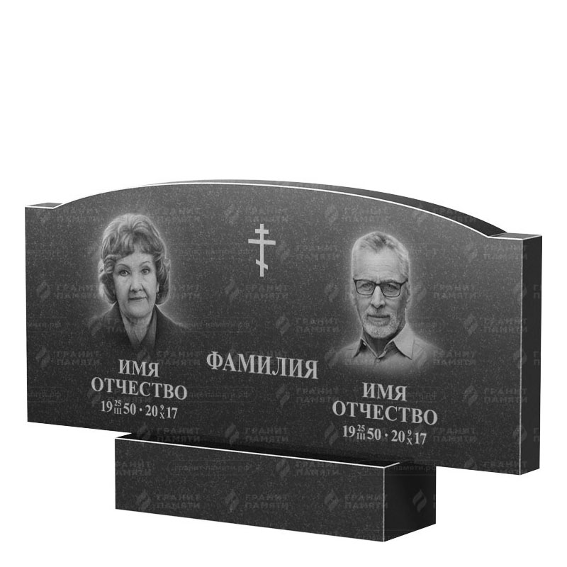 Гранитные памятники в&nbsp;Оренбурге | Двойной гранитный памятник ФГ-257