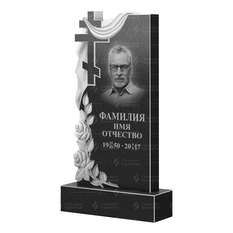 Памятники из гранита вертикальные в&nbsp;Оренбурге | Гранитный памятник ФГ-189