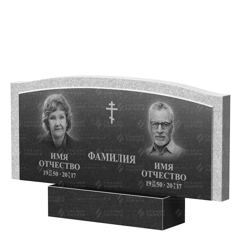 Памятники из гранита двойные в&nbsp;Оренбурге | Двойной гранитный памятник ФГ-131
