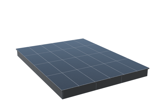 Площадки на могилу в&nbsp;Оренбурге | Площадка с вертикальной (15 см) облицовкой гранитом Габбро