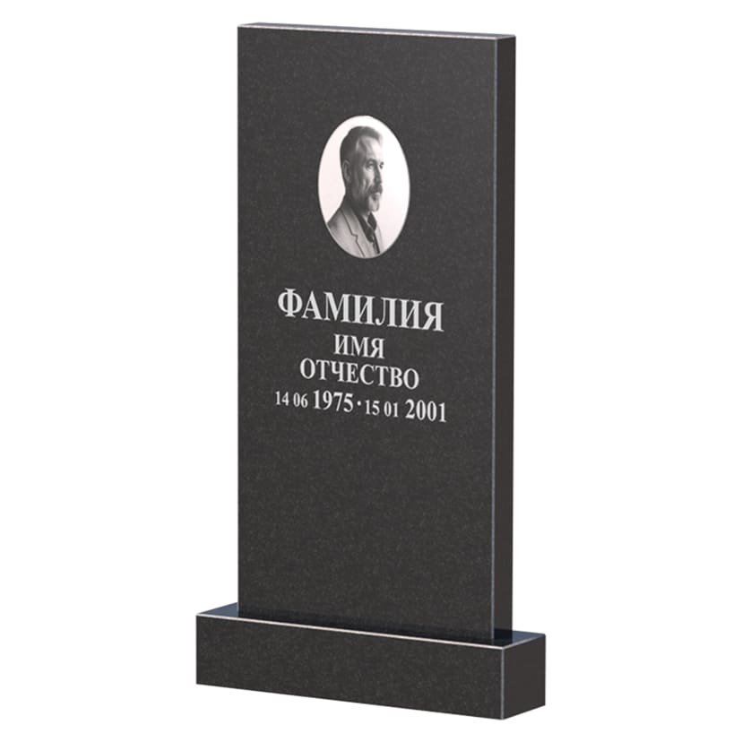 Готовое оформление | Оформление памятника из гранита Габбро, керамика 18х24