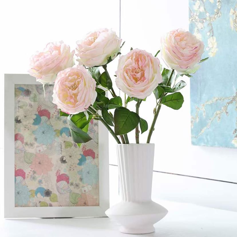 Искусственные цветы в Оренбурге | Цветок искусственный «Роза пионовидная», молочно-розовая, одиночный