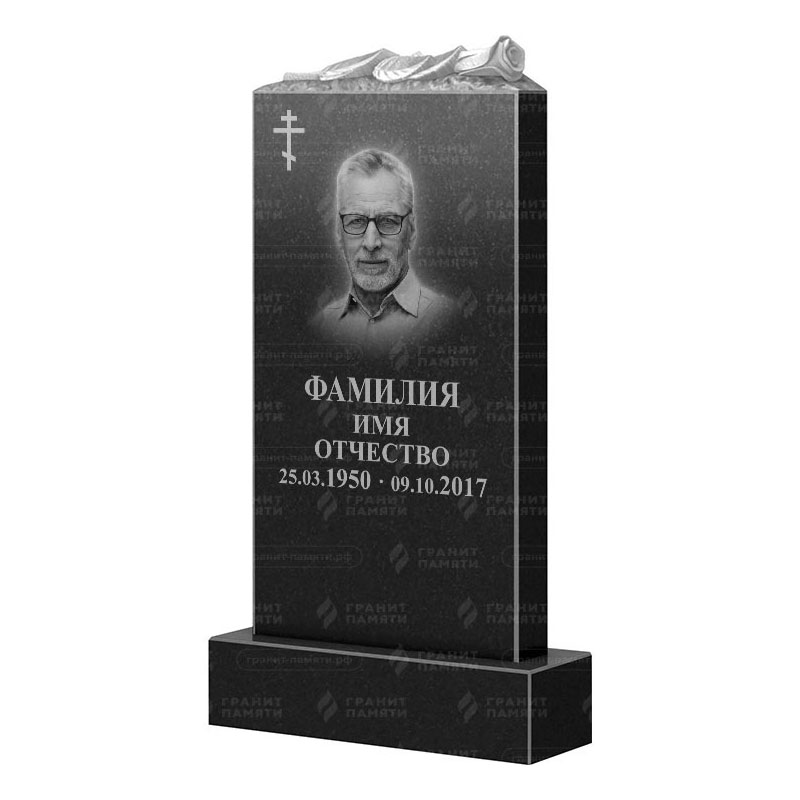 Памятники из гранита с цветами в&nbsp;Оренбурге | Гранитный памятник ФГ-105