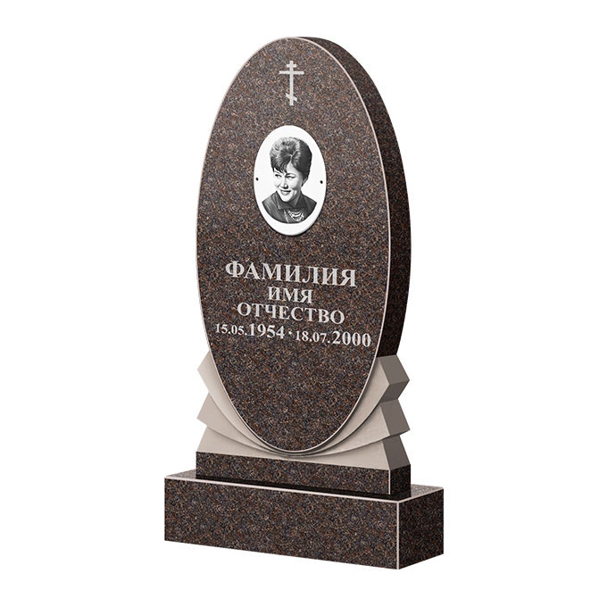 Памятники из цветного гранита в&nbsp;Оренбурге | Памятник из гранита Карел Brown ФГЦ-068