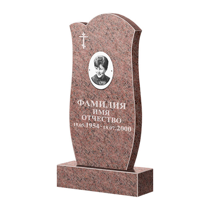 Памятники из цветного гранита в&nbsp;Оренбурге | Памятник из гранита Розалия Pink ФГЦ-039