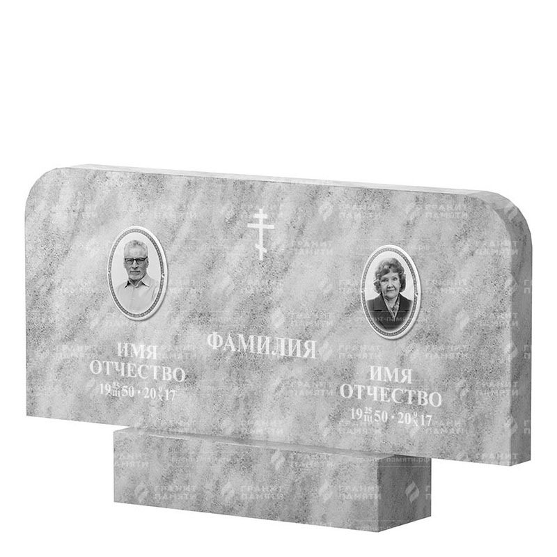 Памятники из мрамора в&nbsp;Оренбурге | Двойной мраморный памятник ФМ-254