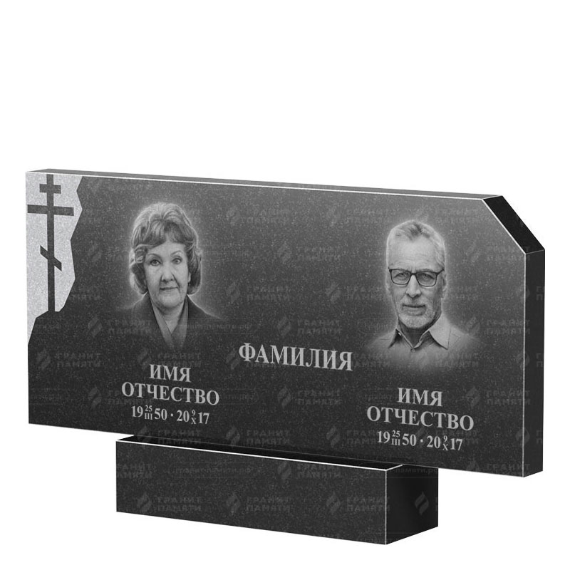 Памятники из гранита двойные в&nbsp;Оренбурге | Двойной гранитный памятник ФГ-134