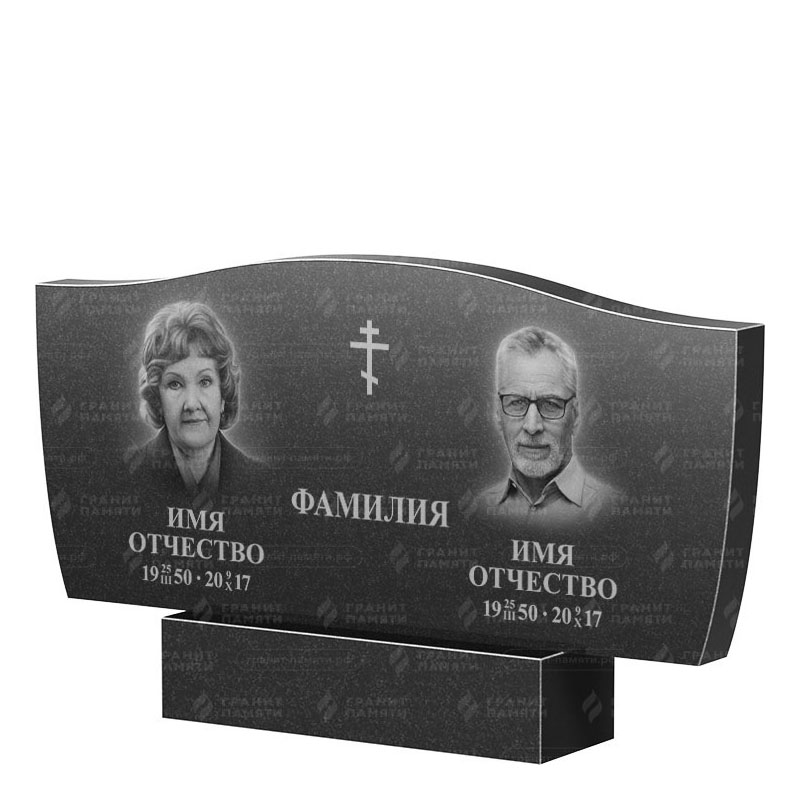 Памятники из гранита двойные в&nbsp;Оренбурге | Двойной гранитный памятник ФГ-258